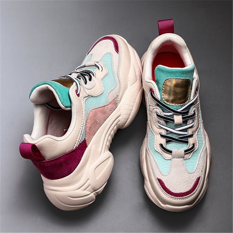 Jianbudan/Brand Chunky Sneakers Vrouwen Casual Zomer Sneakers Ademend Mesh Wandelschoenen Meisje Mode Platform Schoenen