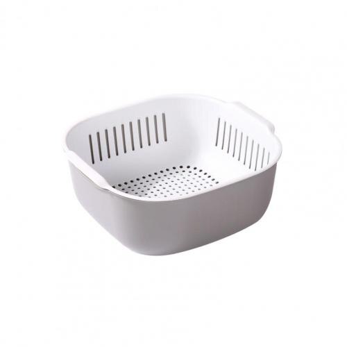 Pp 1 Set Nuttig Handig Gebruik Wassen Zeef Efficiënte Wassen Zeef Kom Hollow Voor Thuis: Gray / L