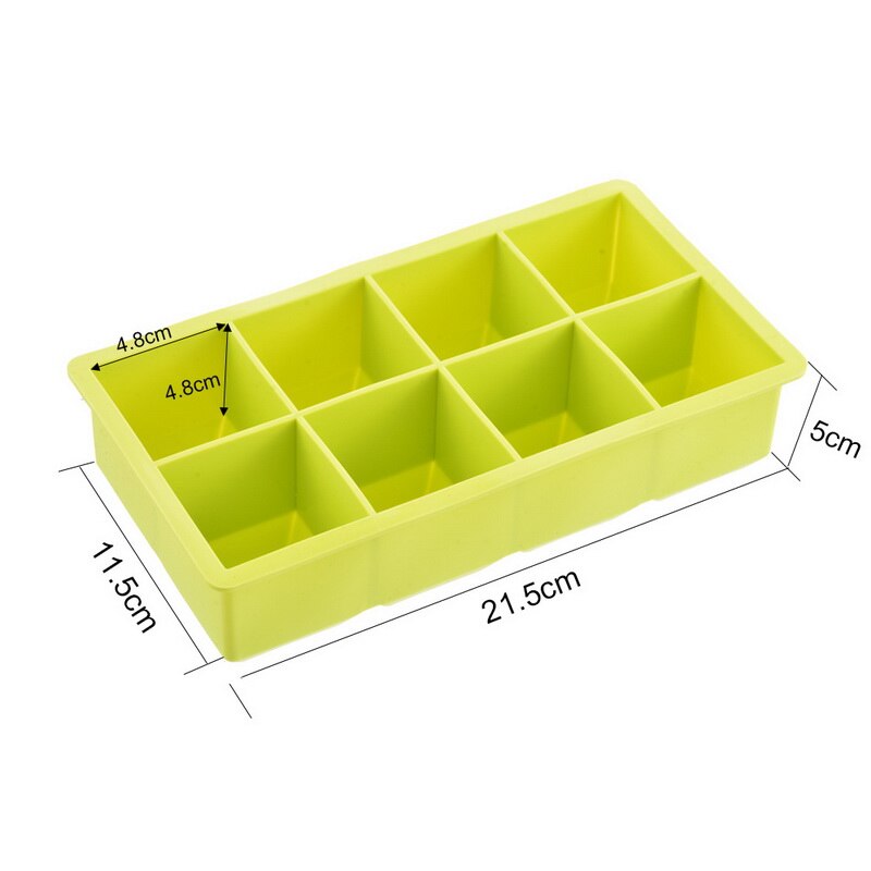 Molde de silicona para helado, moldes para Polos DIY, molde casero para postres, congelador de fruta, molde para hacer helados con palos: Green 21.5x11.5x5cm