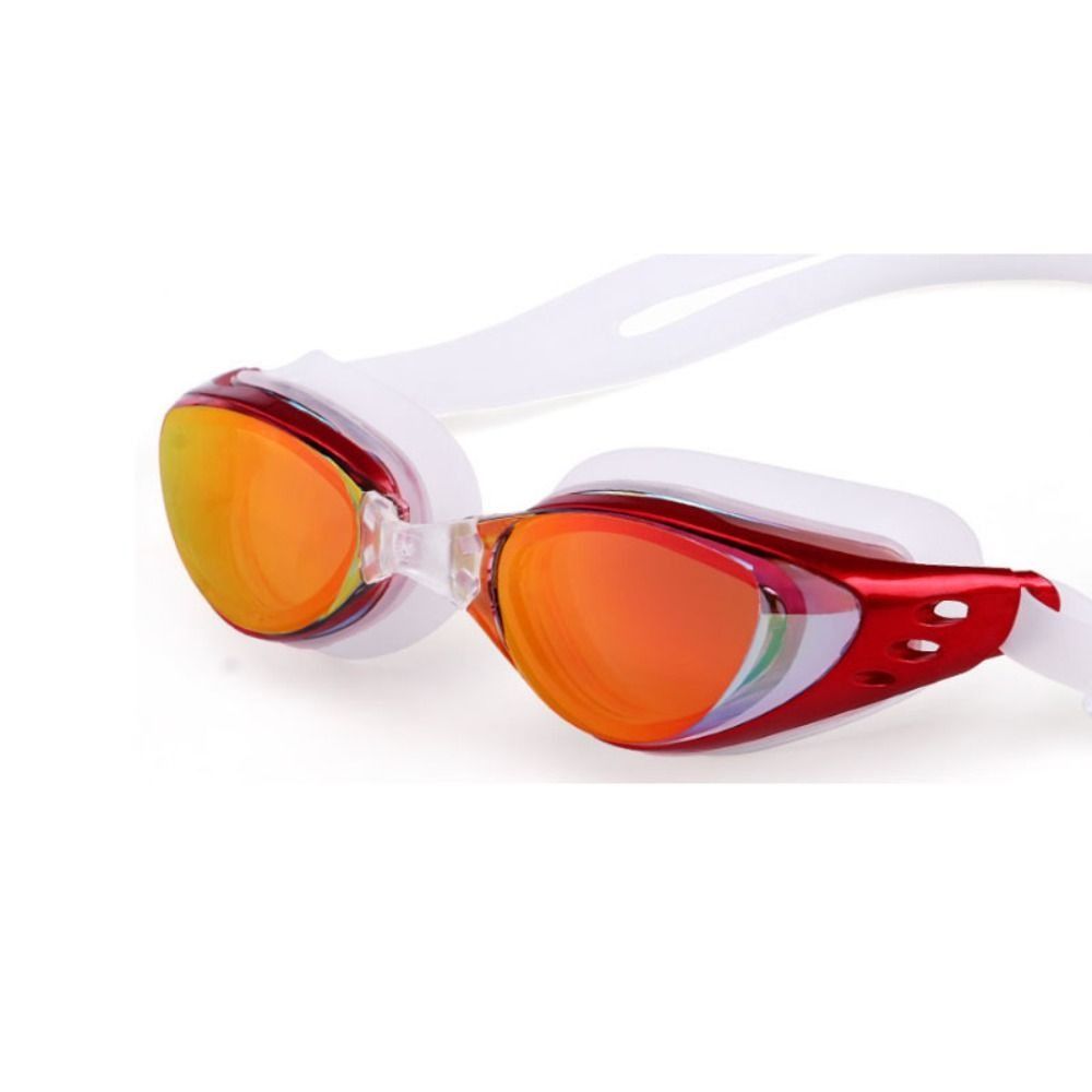 Anti Fog Lens Zwembril Waterdicht Anti-Uv Zwembril Anti-lekkage Zachte Gegalvaniseerde Zwembril Voor Zwemmen: Rood