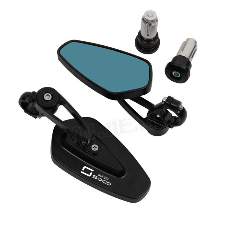 For super soco tc max sc pro ts lite cpx tsx 1200r cnc motorsykkelstyre plug-in bakspeil, motorsykkel sidespeil: Militærgrønn