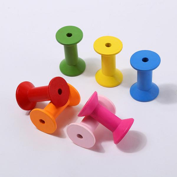 100 stuks zelfgemaakte houten lege spoelen voor draad, draadklossen, koordspoelen 15 x 13mm