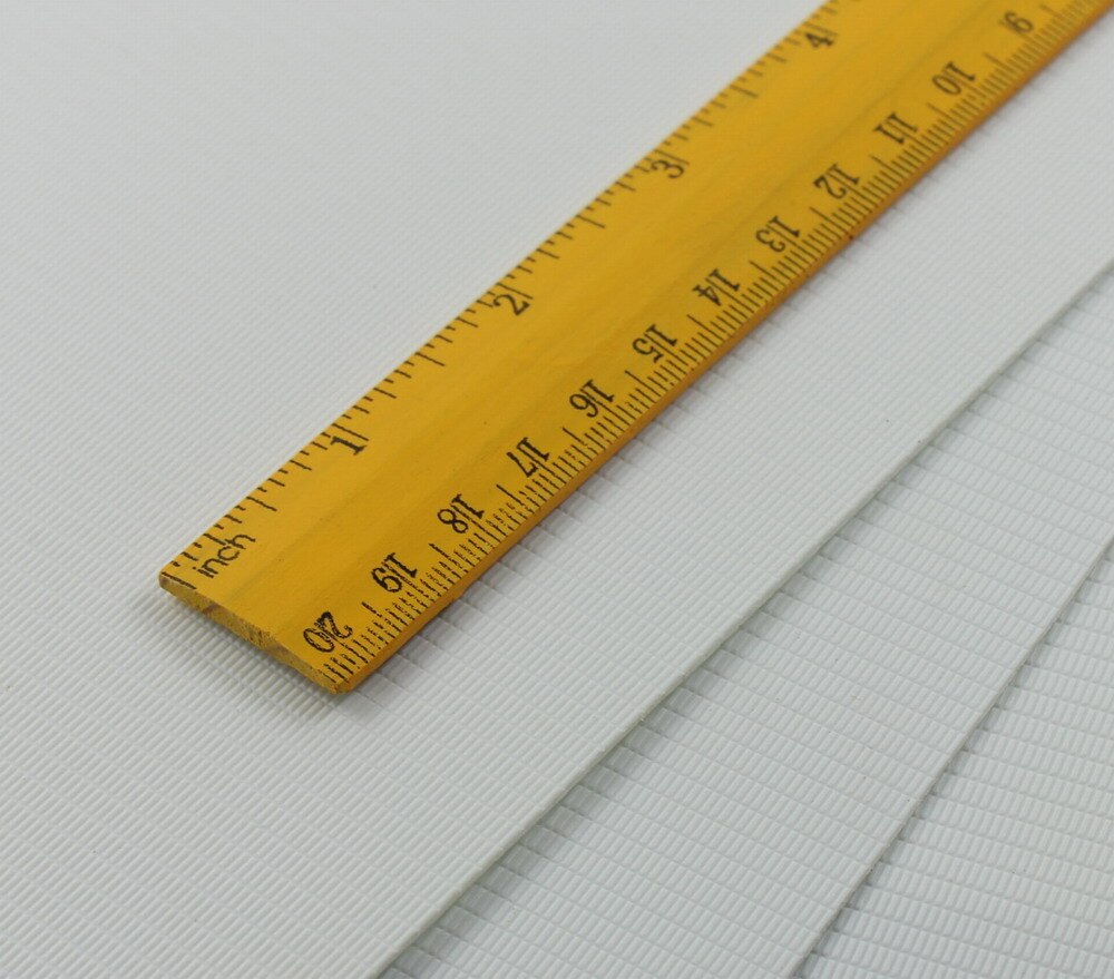 ABS25 4pcs ABS Styrene Plasticard Floor Wall brick Sheet 215mm x 300mm White Architectual