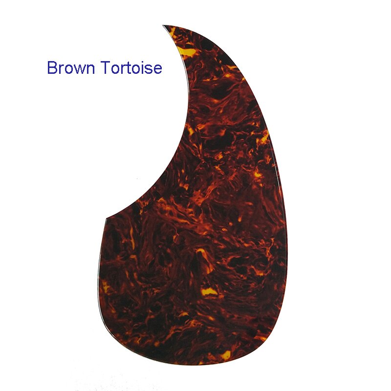 Pleroo Custom Guitar pickgaurd - Great bevelled edge Acoustic Guitar Pickguard Teardrop Shape, Multicolor choice: Brown Tortoise