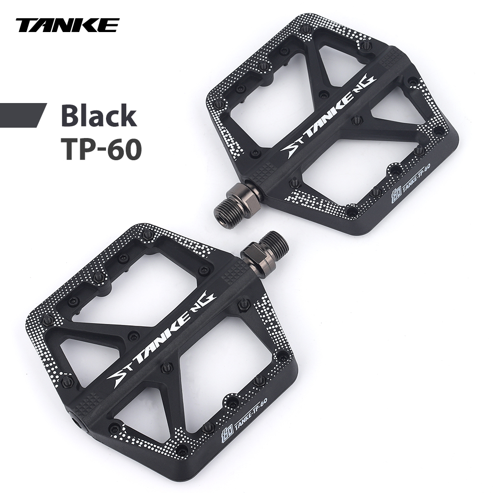 TANKE-Pedal de nailon para bicicleta de montaña, antideslizante, ancho, DU + 1 rodamiento, accesorios para ciclismo todoterreno, plataforma Universal BMX: Negro