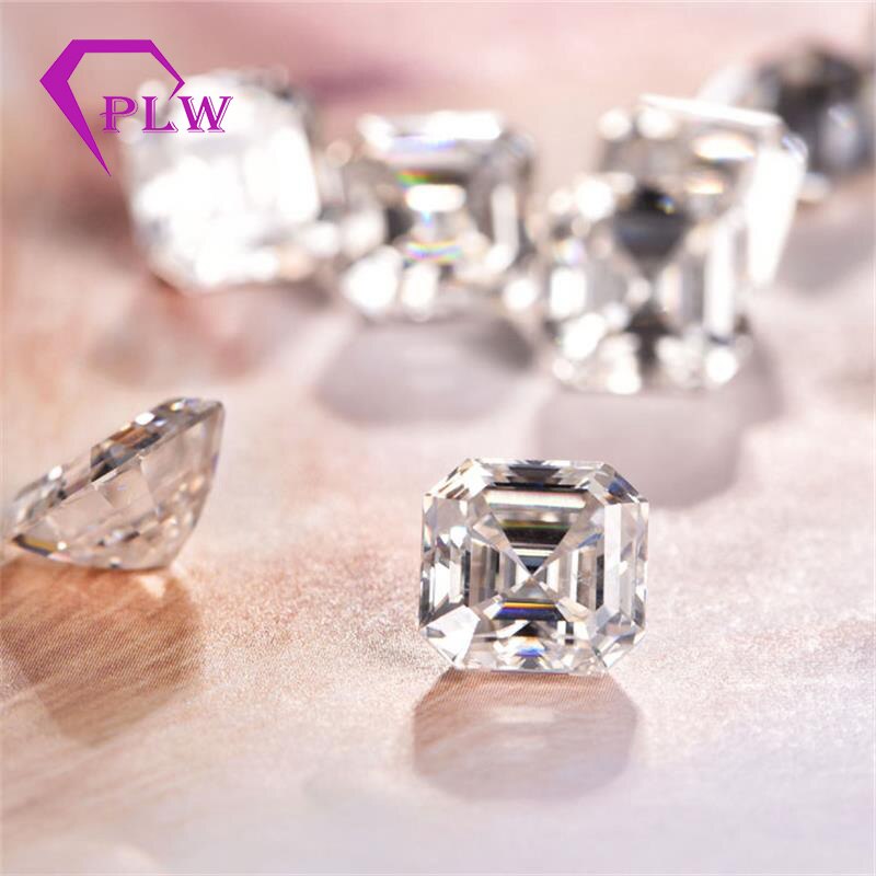 Joyería de Provenza 0,35 quilates 4*4mm D color asscher corte positivo gema piedra suelta moissanita para pulsera anillo cadena pendiente