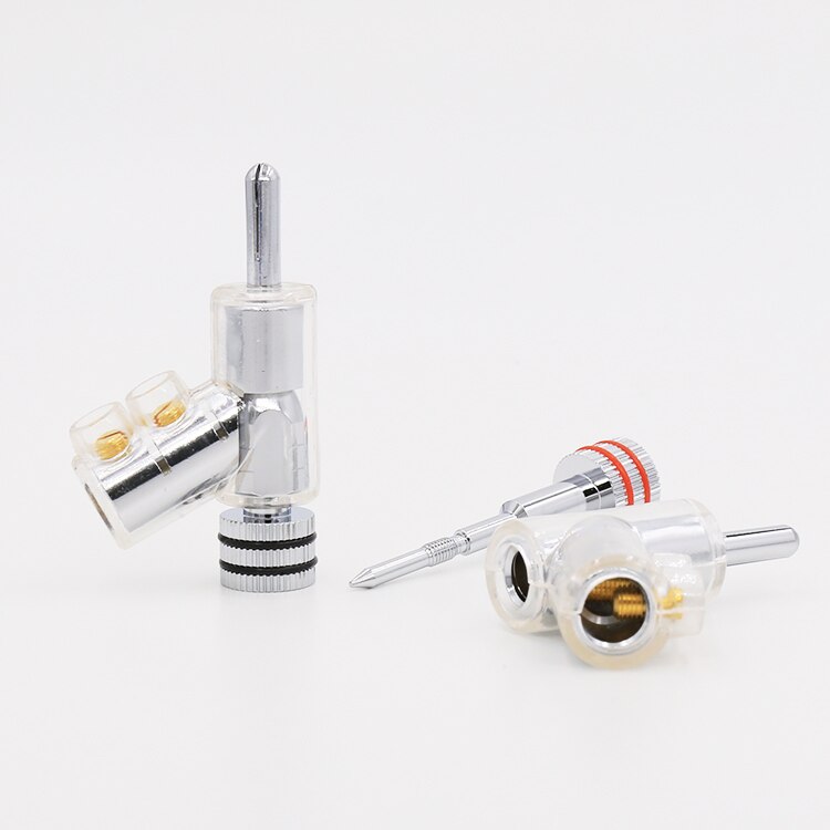 Speaker Cable Connector - Rhodium Plated Banana Plug - High-End Performance for Audio Cables
