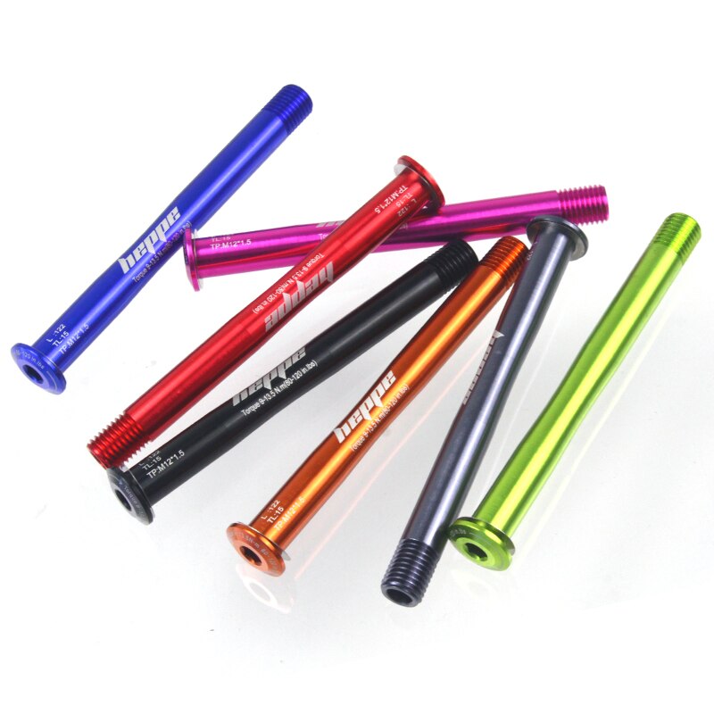 HEPPE – fourche avant de moyeu de vélo 12x100/12x110mm M12xP1.5, axe transversal multicolore à dégagement rapide