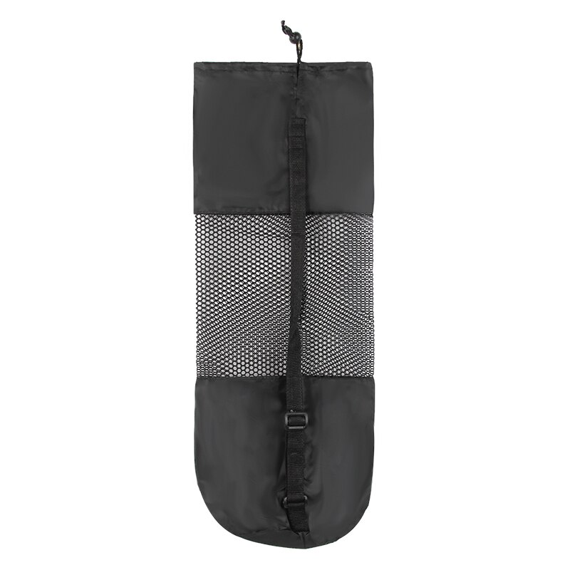 Sort yoga rygsæk yoga mat taske vandtæt rygsæk yoga taske nylon pilates bærer mesh justerbar rem sport værktøj bekvemmelighed: 90 x 25cm