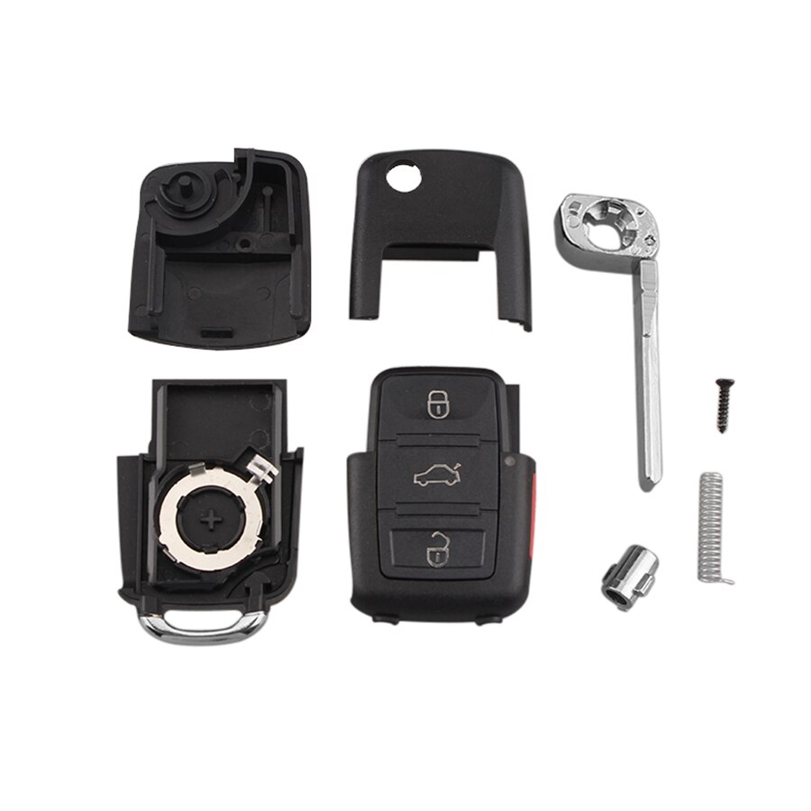 3 + 1 knoppen Flip Remote FOB Key Shell Case voor VW Passat Jetta voor VW Polo Passat B5 B6 golf 4 5 6 Touran Bora Jetta sleutel shell