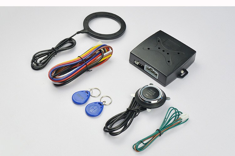 Automatische Lock Rfid Sensing Keyless Entry Auto Smart Een Drukknop Start Stop Systeem Anti-Diefstal Alarm Universele Voor 12V Auto