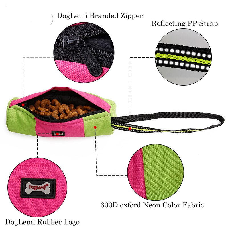 Kæledyr hund træning behandle snack agn hund lydighed smidighed udendørs pose madpose hunde snackpose pakkepose