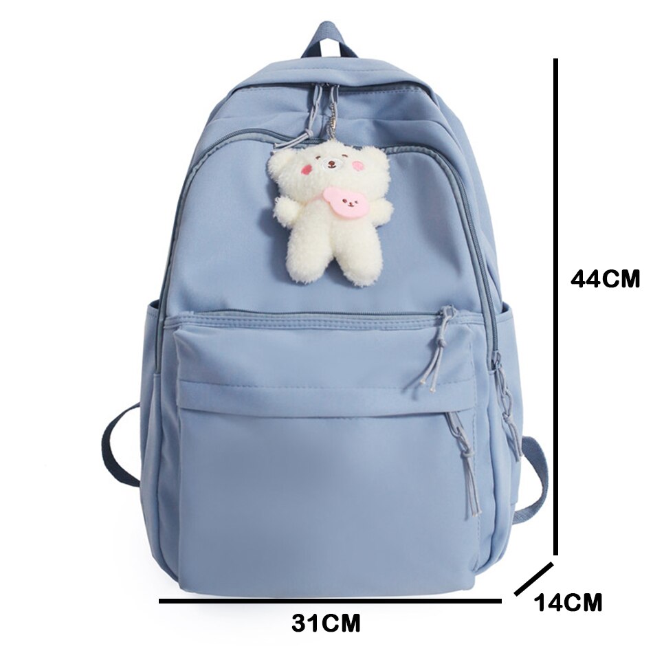 Mochila escolar para adolescentes y niñas, morral escolar de nailon suave, a la , de viaje