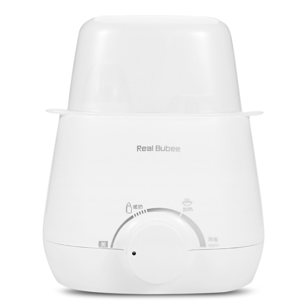 RealBubee 110V Electric Milk Food BPA Free Warmer Baby Feeding Double Bottle Sterilizer with 3 in 1 Function Mother Feeding Tool