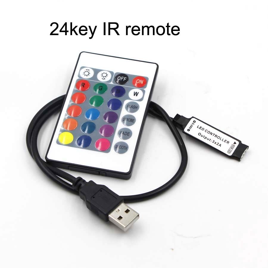 USB/DC 3/17/20/24/44 Tasten RGB Controller Musik IR RF LED Lichter Streifen Fernbedienung für RGB LED Streifen Lichter 5050 2835 SMD