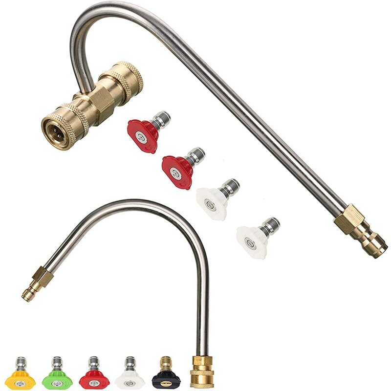 Gutter Cleaner Attachment Accessories for Pressure Washer,Washer Nozzle Tips,1/4 Inch Quick Connect: Default Title