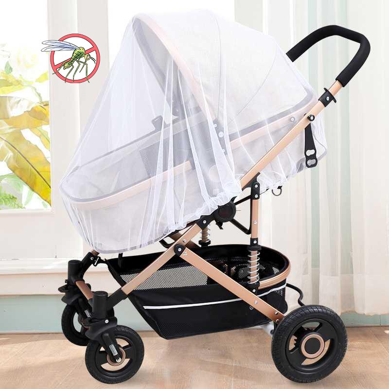 Zuigelingen Kinderwagen Mosquito Insect Net Accessoire Voor Wandelwagen Safe Mesh Buggy Wieg Winkelwagen Klamboe Kinderwagen Volledige Cover
