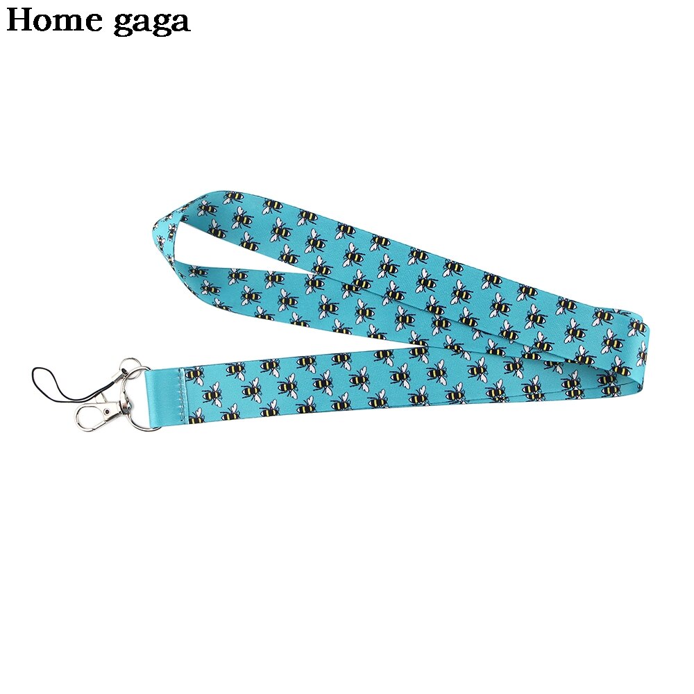 D3431 Homegaga Bee Neck Strap Lanyard Sleutelhanger Mobiele Telefoon Strap Id Badge Houder Touw Sleutelhanger Sleutelhanger Accessoire