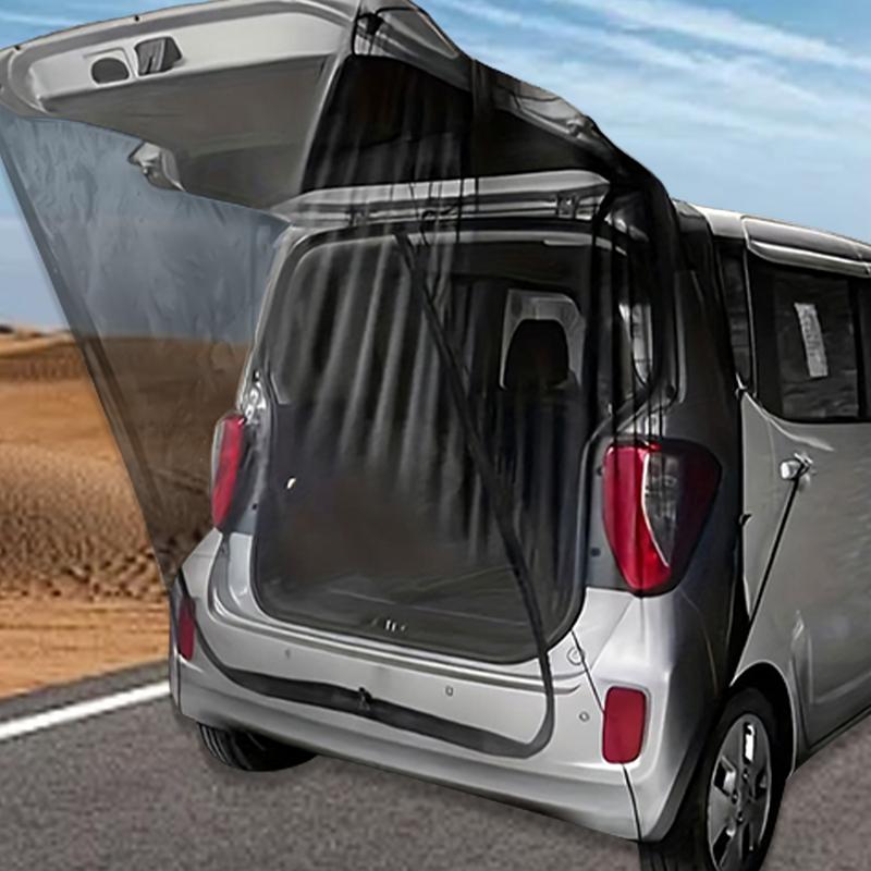 SUV Trunk Mesh Net com Zíper Bidirecional, Anti-UV, Telas Magnéticas Respiráveis, Rede de Porta Traseira, Proteção Solar