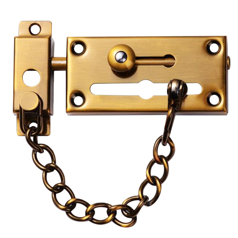 Door Security Guard Chain Alloy Hotel Home Door Window Safety Sliding Bolt Anti-theft Chain Lock Antique Latch Hardware