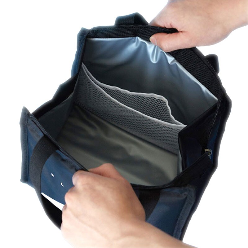 Streifen Tragbare Isoliert Picknick Kühler Trinken Wein Tasche Aluminium Folie Material Thermische Mittagessen Tasche Funktionale Obst Dosen Eis Pack