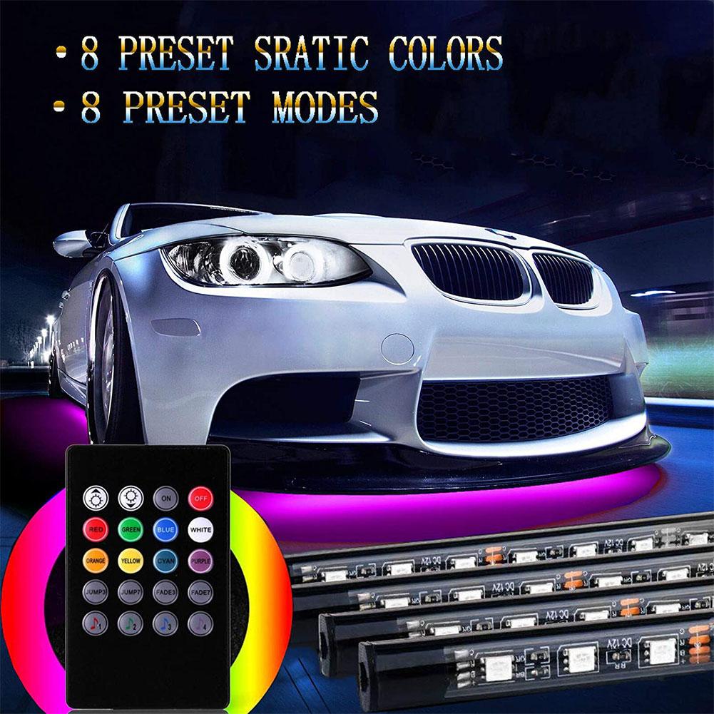 Auto Underglow Led Licht App Controle Onder Led Verlichting Waterdicht App Controle Sync Naar Muziek Dc 12V Exterieur Auto sfeer Verlichting