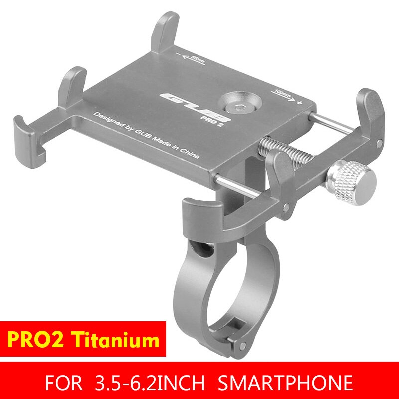 GUB – Support de téléphone portable universel pour vélo, 3.5 à 7.15 pouces, pour Smartphone, GPS, vtt, cyclisme, pour Iphone 7, 8, XS, Huawei: Pro2-Titanium