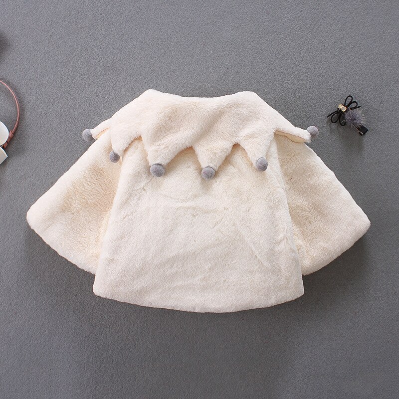 Autunno Inverno Nuovo bambino Ragazza Carina Giubbotti 2018 costume Di Natale Delle Ragazze Del bambino Scialle di Lana Cappotti Bambini Della Principessa Outwear per le Ragazze