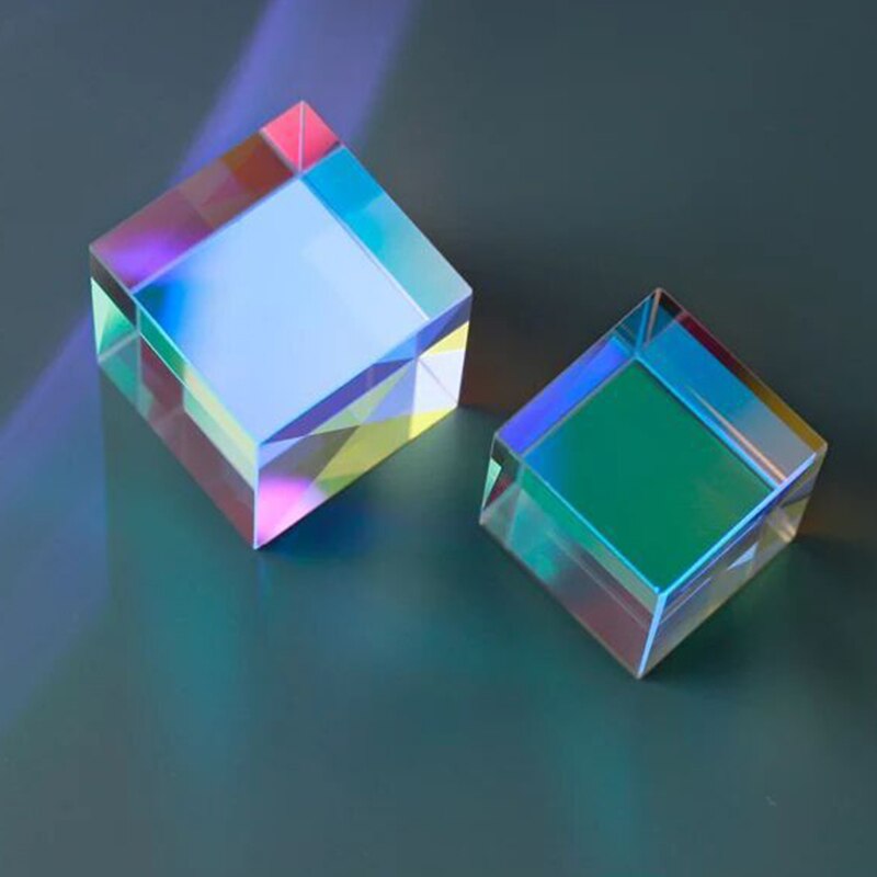 1pcs Physics Science Toys Triple Prism Glass Reflecting Color Light Spectrum Learning Educational Toys For Teaching 25x25x25mm