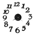 Mordern Number DIY Stickers Wall Clock Silent Quartz Clock For Home Office Decor Acrylic Mirror Black Christmas Decor: Black