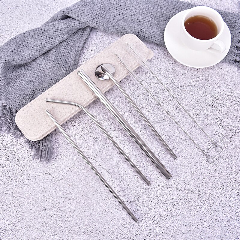 Stainless Reusable Straws For Tumbler Eco-Friendly Straw Steel Straws Rainbow Drinking: SV