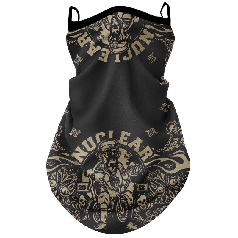 Máscara de protección solar Retro para Moto, pañuelo para la cabeza para motocicleta, Anti-UV para verano, cubierta para la cabeza y el cuello al aire libre, protector facial para montar, diadema deportiva: Castaño