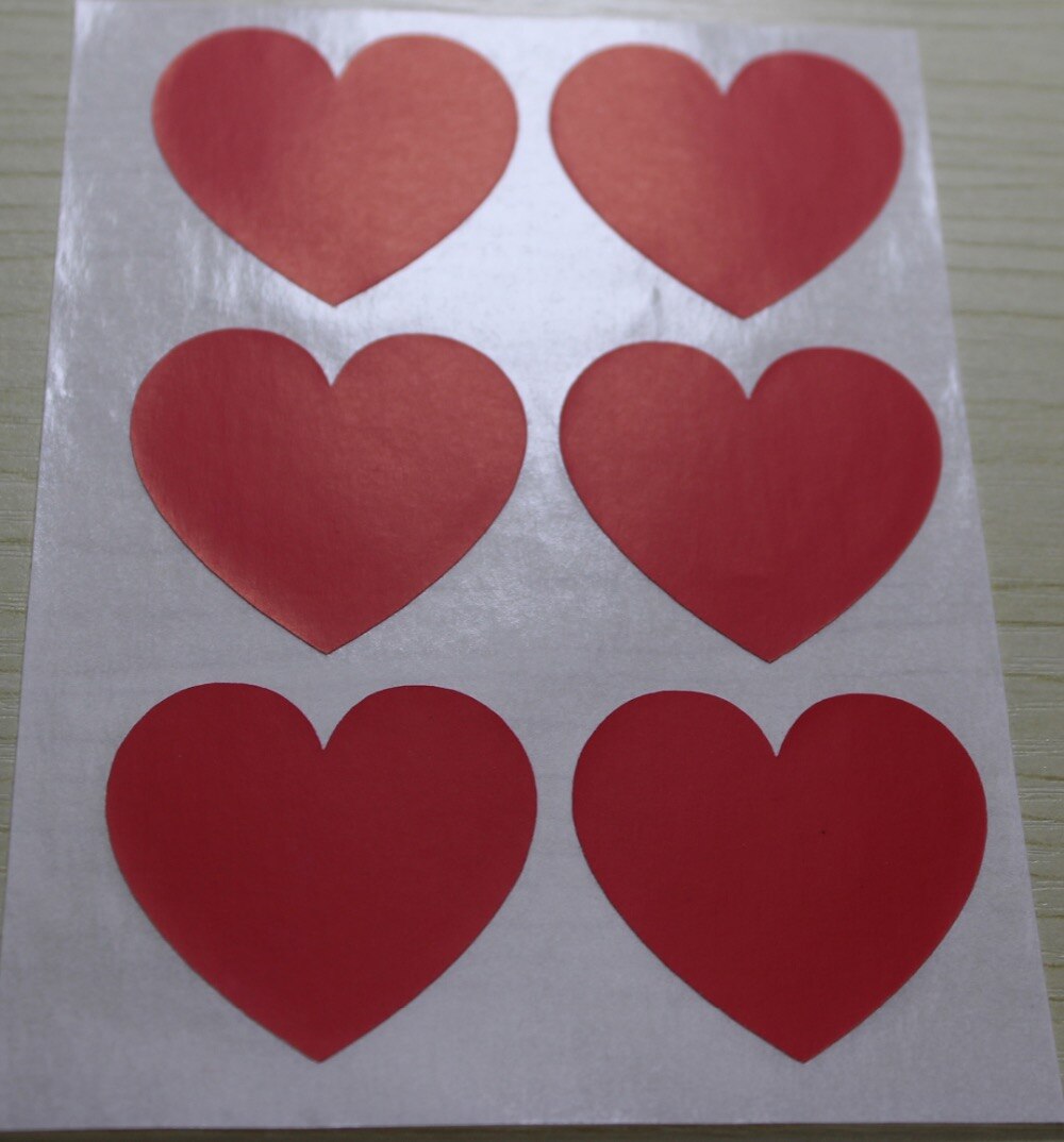 3.8 cm Heldere Rood Hart Sticker