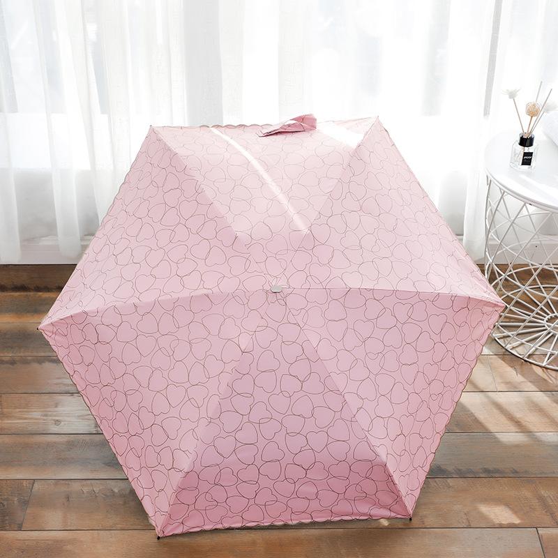 Draagbare Zonnige Paraplu Anti-Uv Pocket Mini Paraplu Regen Vrouwen Winddicht 3 Folding Paraplu Draagbare Parapluie Vrouwelijke Parasol