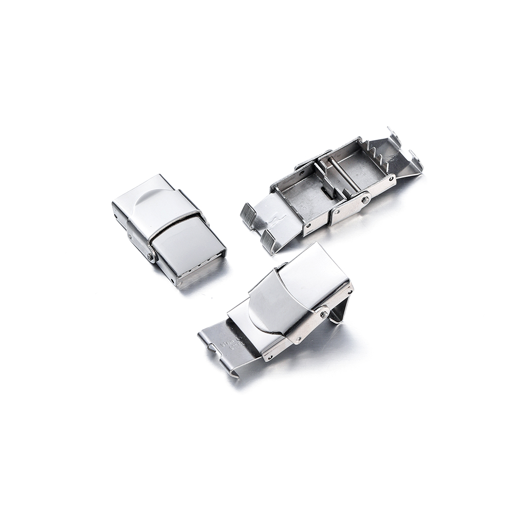 5 uds cierre de acero inoxidable gancho de mandíbula de engarzado cierres de correa de reloj conectar hebilla de encaje para DIY pulsera de silicona de cuero fabricación de joyas