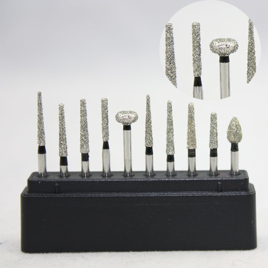 50-Piece Dental Crown Preparation Diamond Burs Set - FG Shank, Anterior Teeth, Azdent Brand 13 thumbnail image
