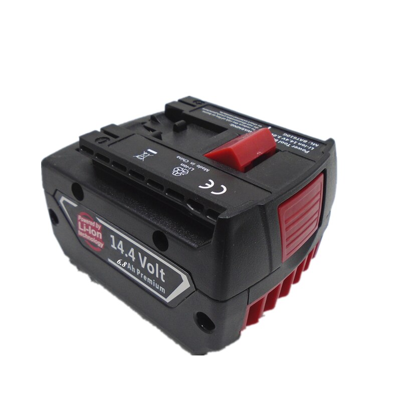 14.4v 6800 mah uppladdningsbart litiumjonbatteripaket för bosch batteridriven elektrisk borrskruvmejsel bat 607, bat 607g, bat 614, bat 614g