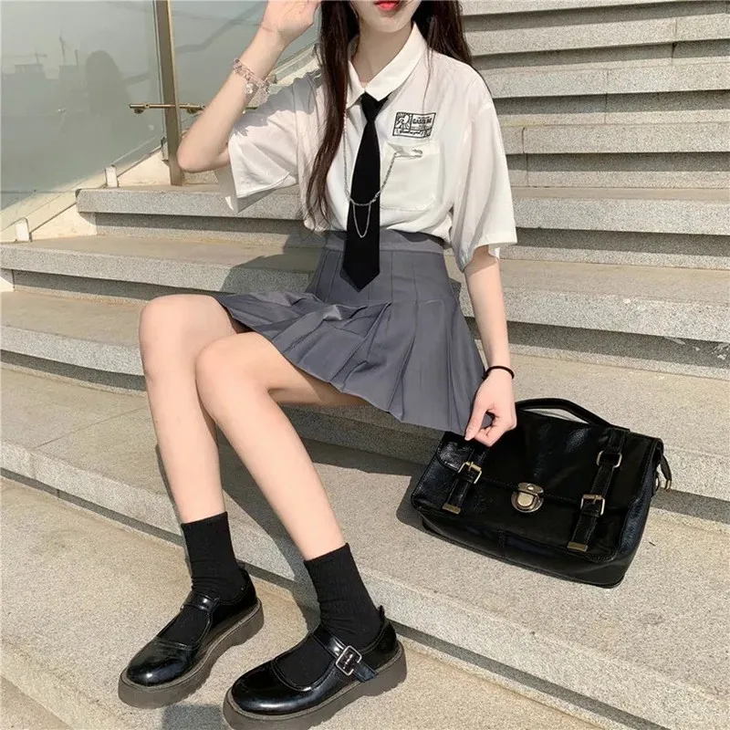 Uniforme JK para niñas, corbatas simples negras con cremallera para hombres, mujeres, estudiantes, puesta en escena, corbata mate, accesorios de disfraces,
