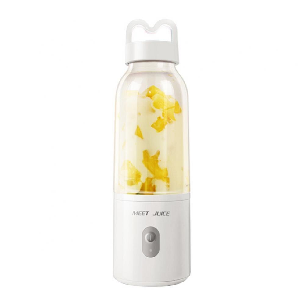 Presse-agrumes électrique Portable de 500ml, mélangeur de fruits, bouteille d'extraction Rechargeable, accessoires de cuisine: White