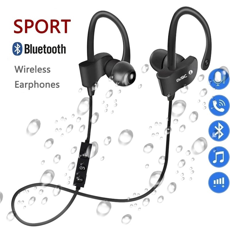 Auriculares inalámbricos con Bluetooth para música, cascos sin cables de manos libres, ideal para jugadores de videojuegos, compatible con iPhone X 9 8 y Huawei