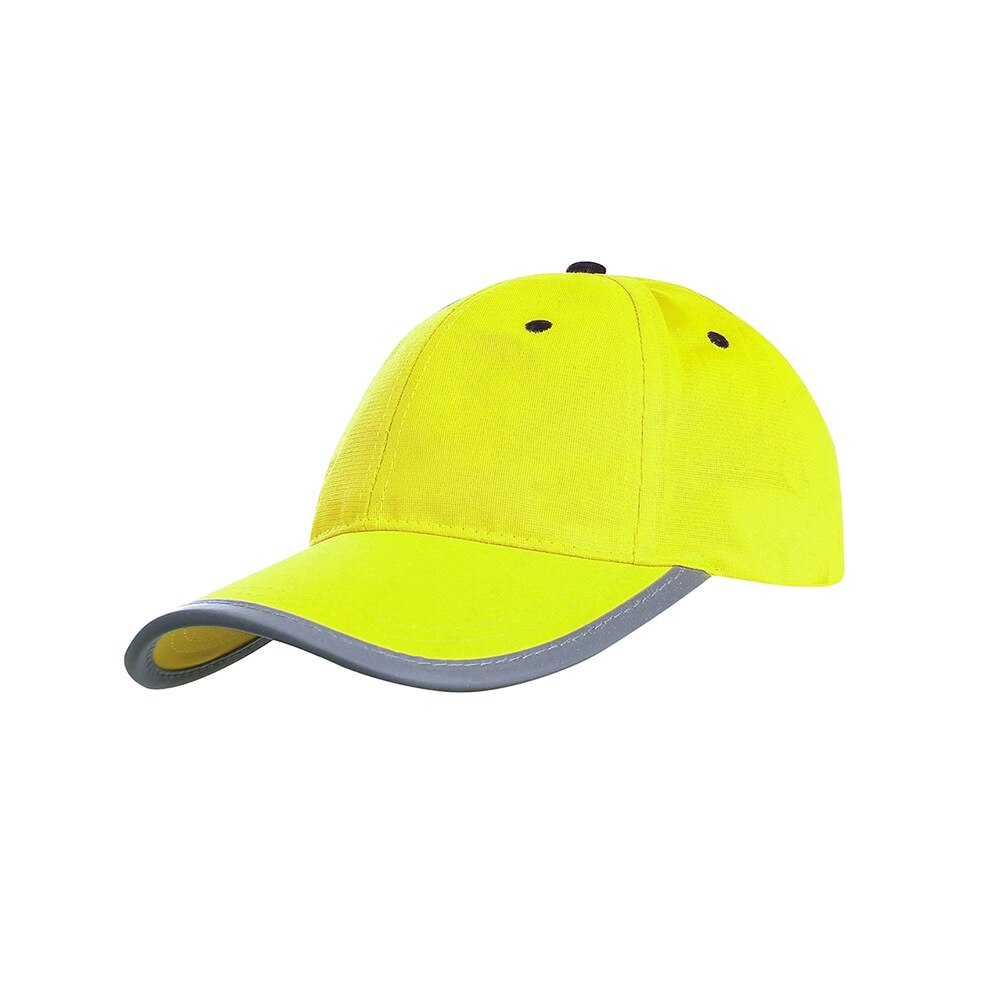 Reflective Hat Sports Cap Yellow Safety Hat at Night Reflective Cap Cycling Running fluorescent Road Safety hat Baseball Cap: Default Title