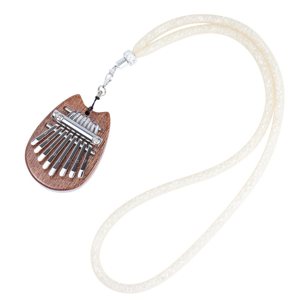 Mini Piano de pulgar de 8 teclas, instrumento Musical de Marimba, dedo de África, colgante,: RED