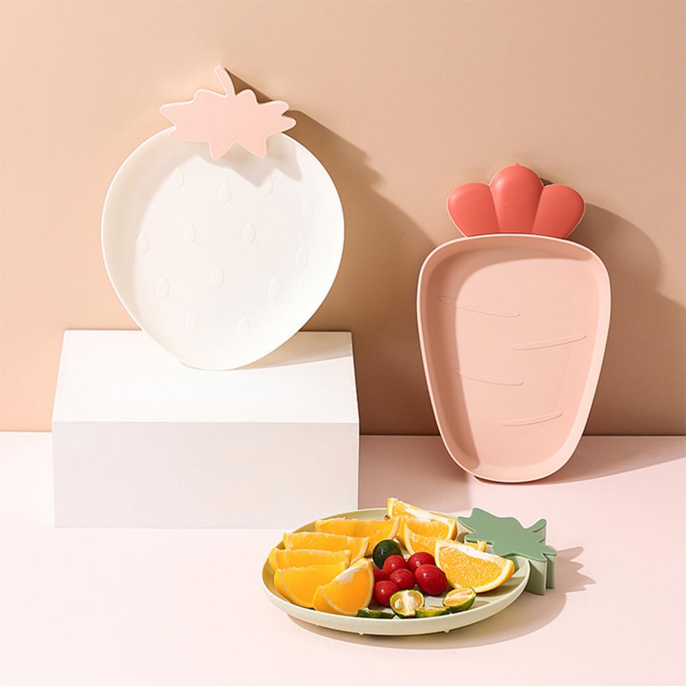 Attractive Dinner Plate Portable Snack Plate Lightweight Anti-wear Practical Food Grade Fruit Plate