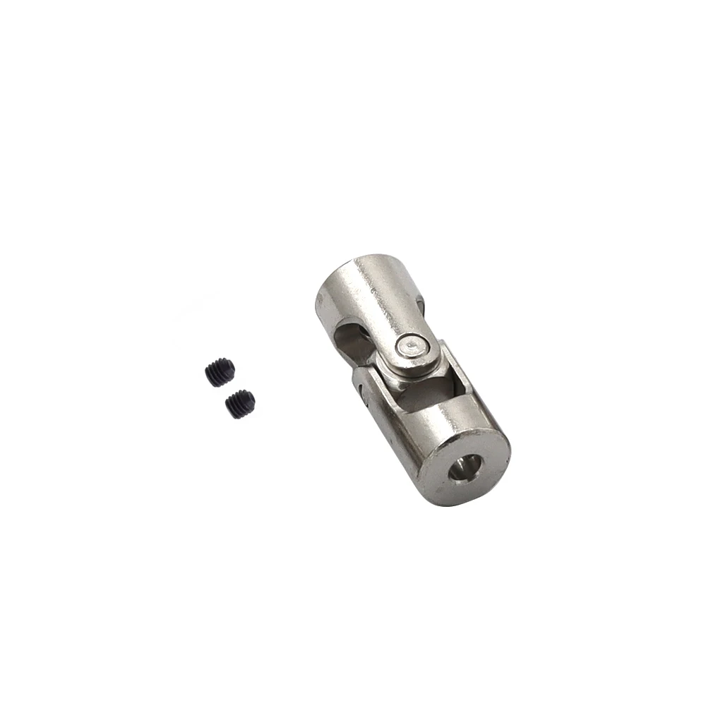 1 Juego de acoplador de eje de coche barco RC 2/2,3/3/3,17/4/5/6/8/10/12mm conector de Motor de junta cardán de Metal acoplamiento de junta Universal cardán: Amarillo claro