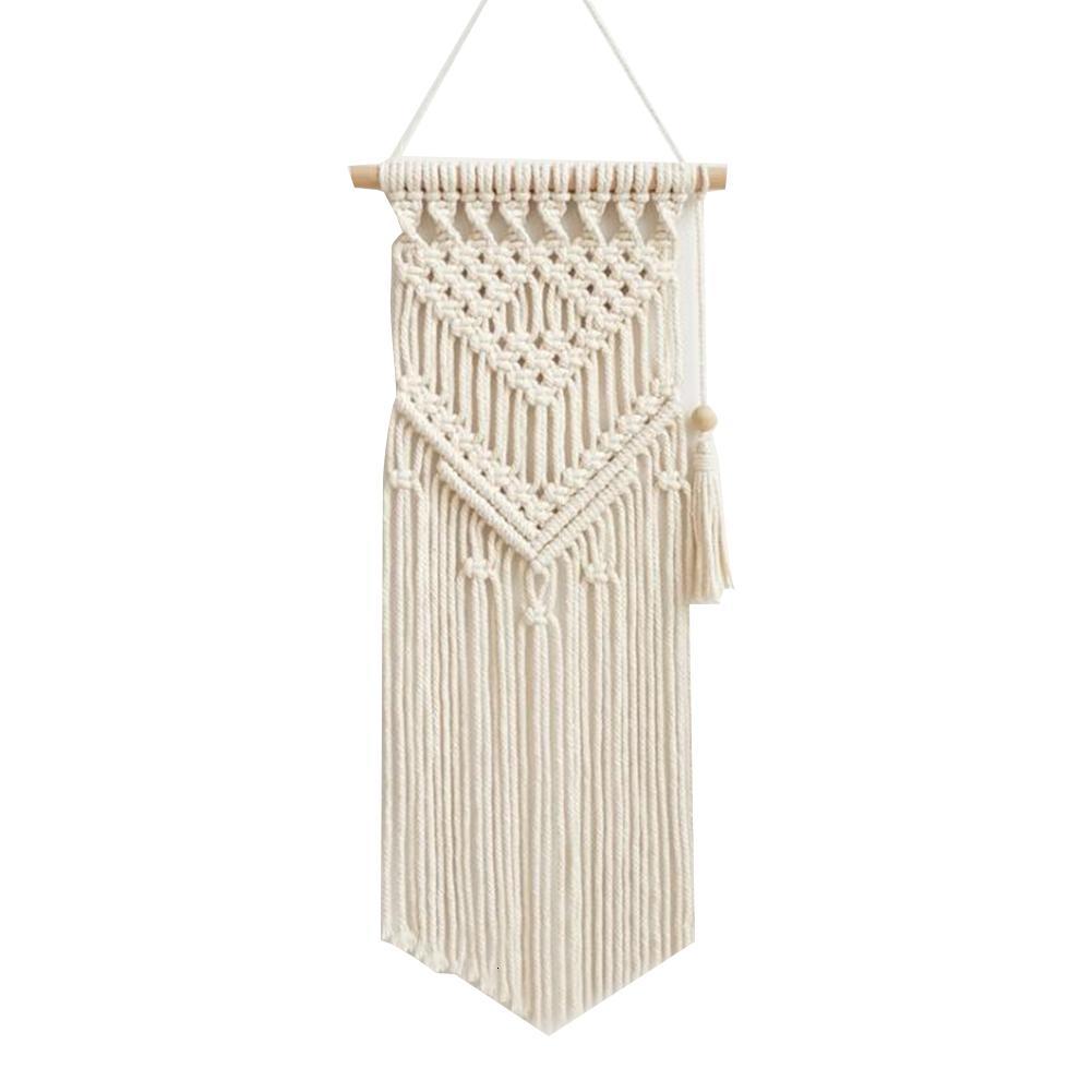 nordisch Macrame gewebte Tapisserie Boho schick Bohemien Zauberstab Hängen Hause Dekoration Handwerk Baumwolle Seil gewebte Innen Kunst Raum Decortion: B