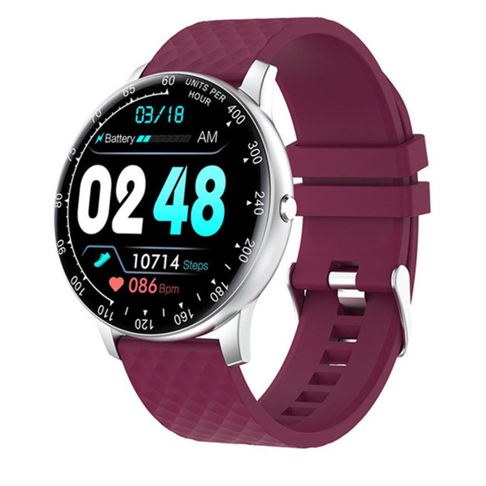 H30 Intelligent Watch Ip68 Waterproof Full Touch-screen Diy Dial Fitness Outdoor Sports Wristwatch Compatible For Android Ios: rose red