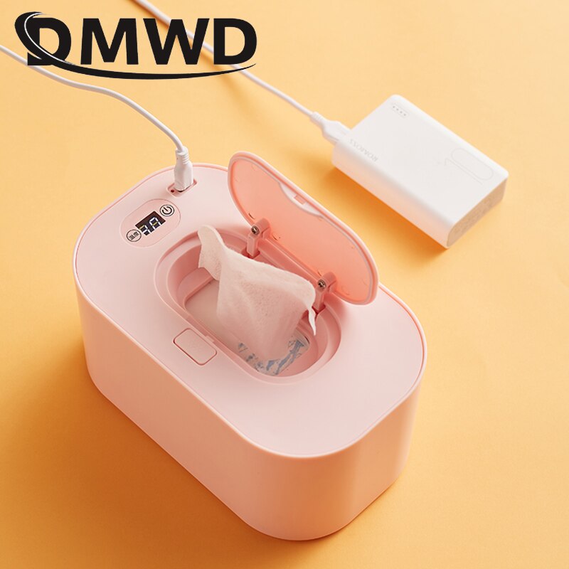 USB Baby Wipes Heater Wet Towel Dispenser Case Thermostat Warm Tissue Paper Case Napkin Electric Heating Insulation Box Holder
