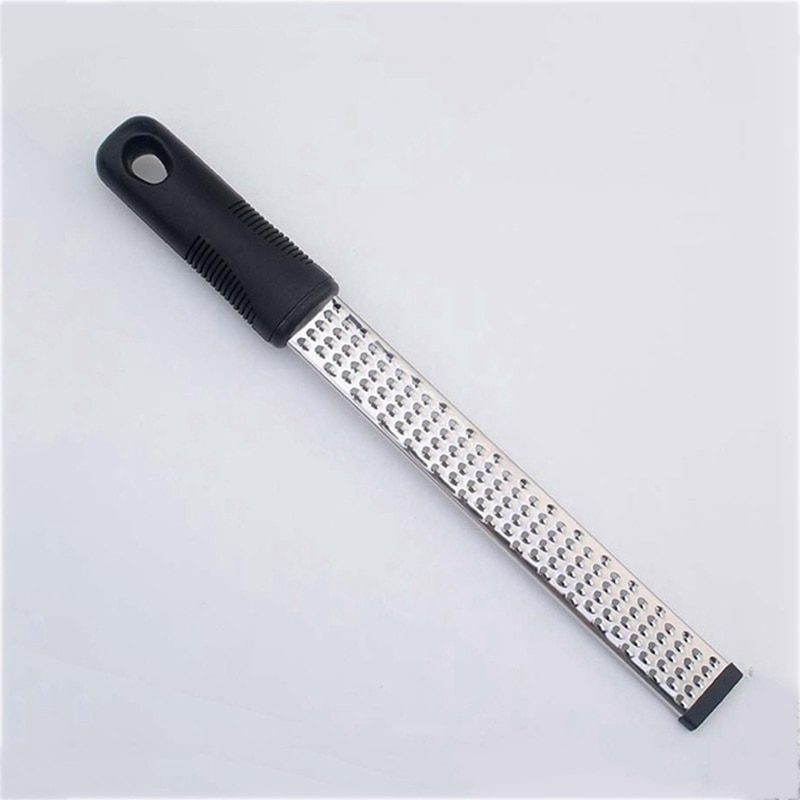 12 Inch Rectangle Stainless Steel Cheese Grater Tools with Heavy Duty Steak and Burger Press with Wooden Handle