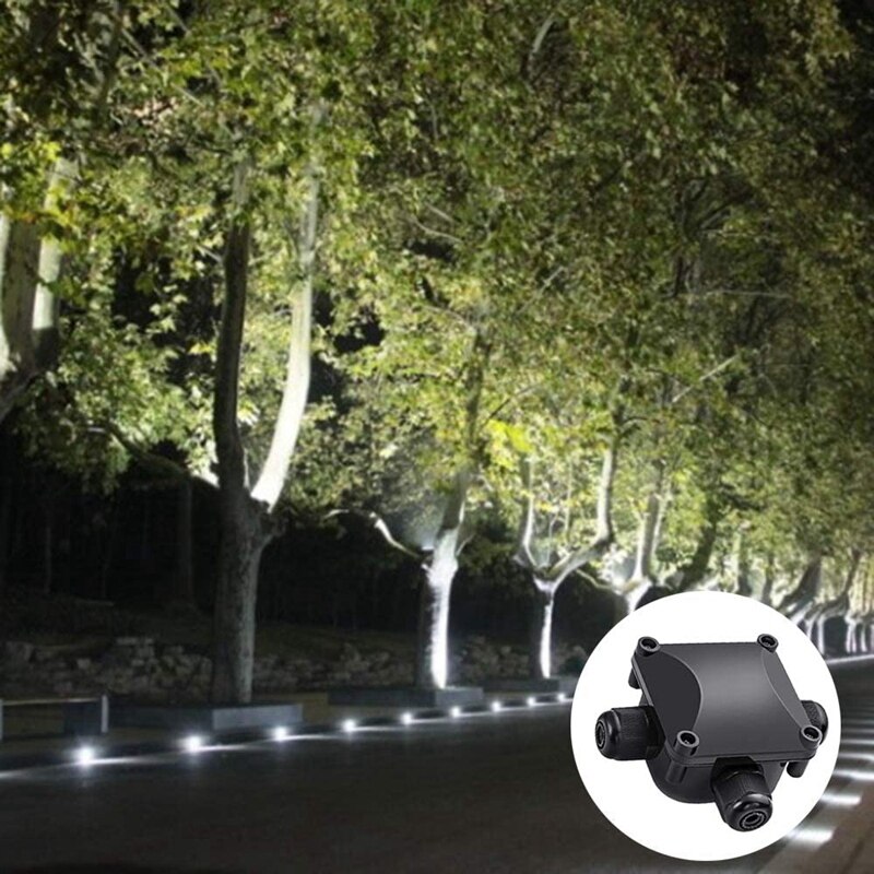 Box Waterproof IP68 External Electrical Junction Box 3 Way Cable Connector Outdoor for 5.5mm-10.2mm (Pack of 8)