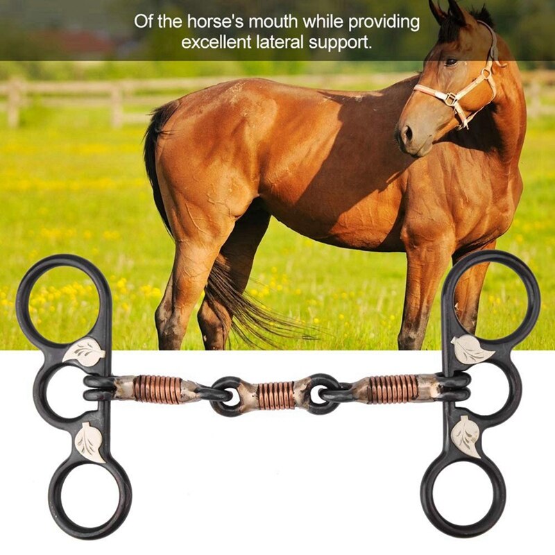Acier inoxydable cheval Bit fil de cuivre enveloppé mois Style occidental Cowboy cheval tête cheval outils d'alimentation